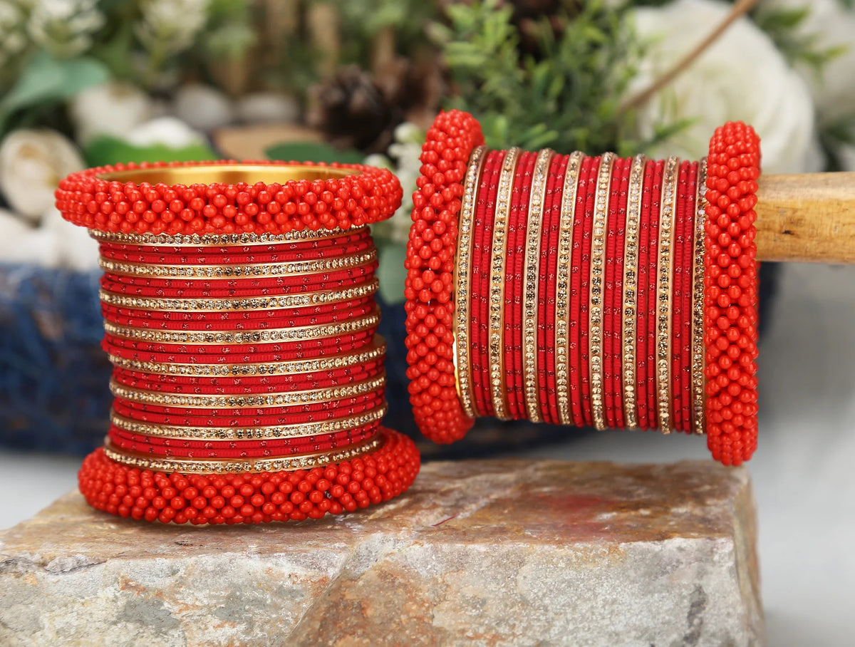Traditional Bridal Red Lakh Bangles