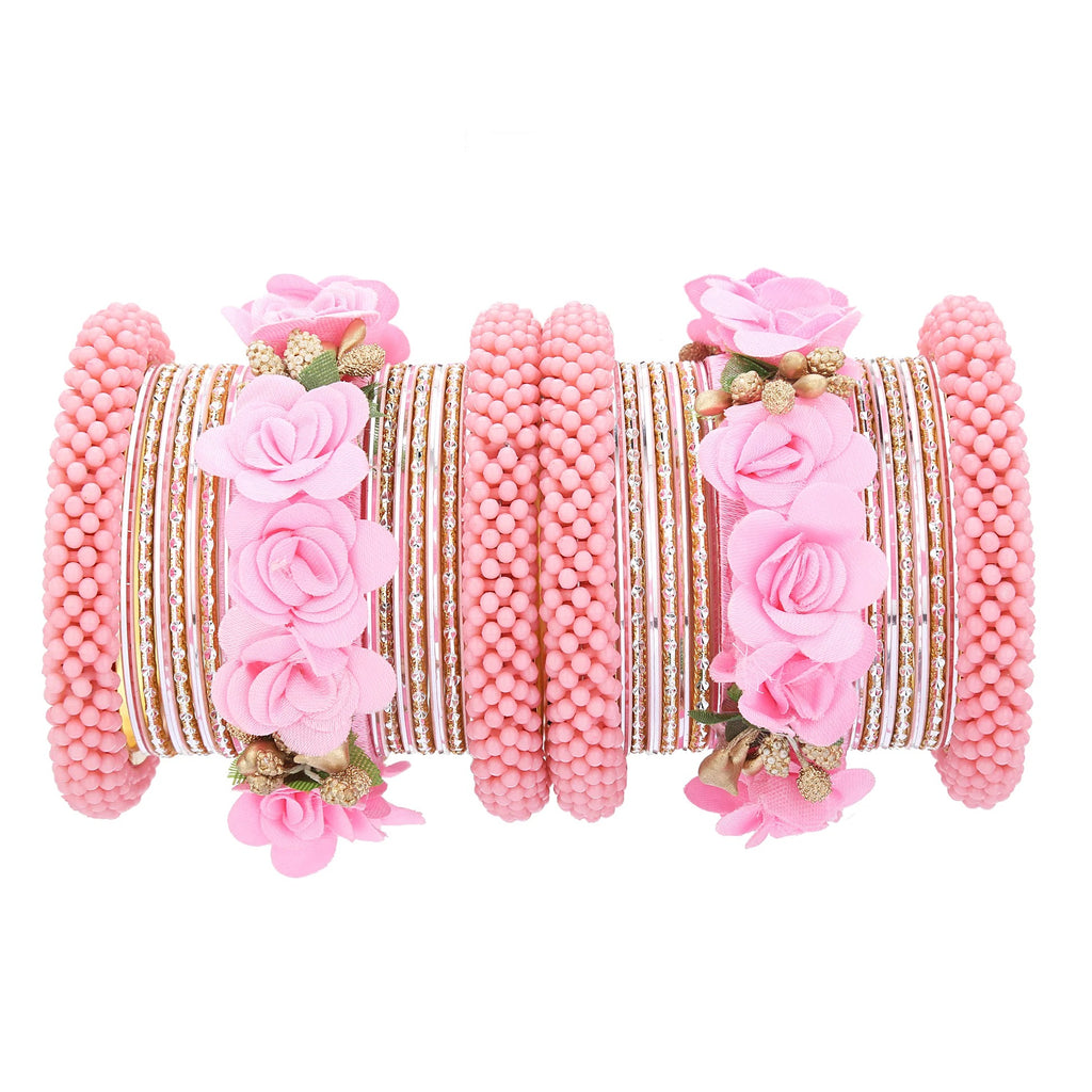 Blush Pink Handmade Lakh Bangles