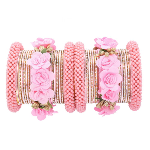 Blush Pink Handmade Lakh Bangles