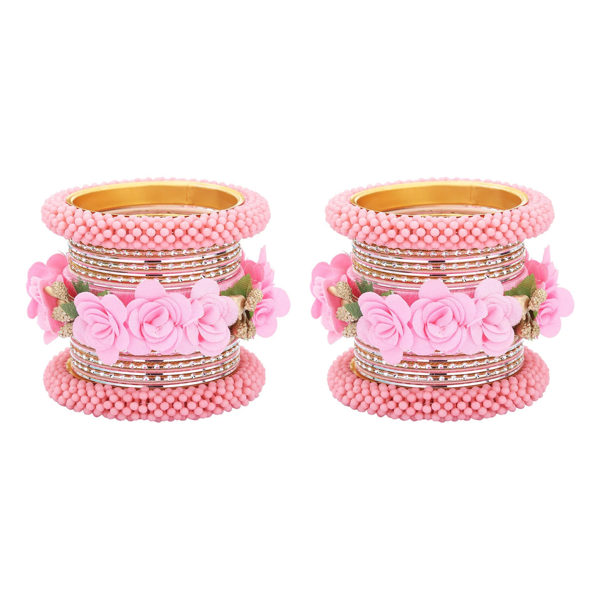 Blush Pink Handmade Lakh Bangles