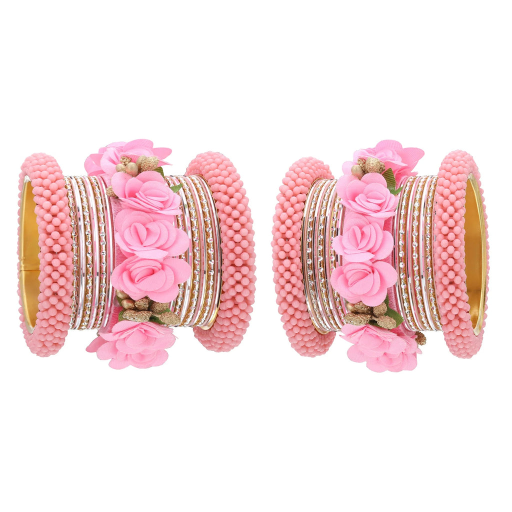 Blush Pink Handmade Lakh Bangles