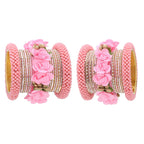 Blush Pink Handmade Lakh Bangles